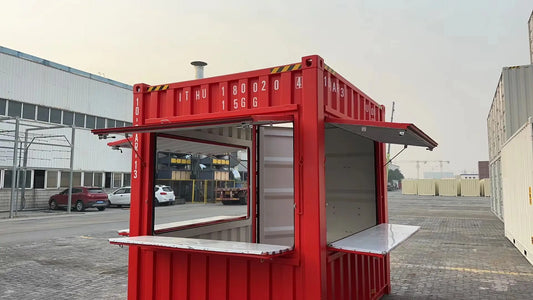 Contenedores marítimos High Cube de 3 m (10 pies) transformados en cafés