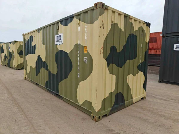 Contenedor 20 pies seminuevo verde militar
