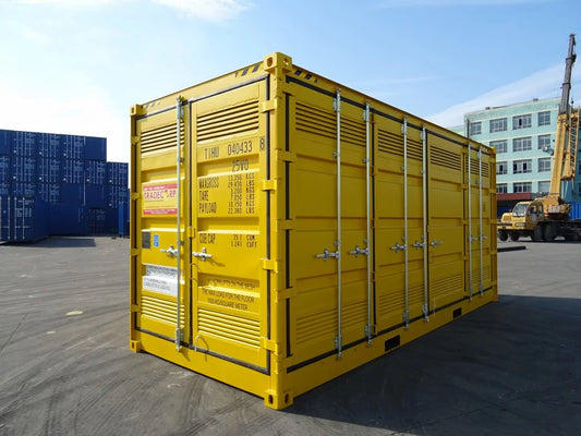 Contenedor Marítimo High Cube de 20 Pies con Apertura Lateral amarillo nuevo