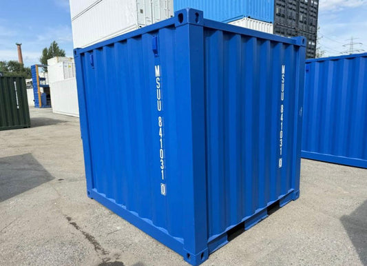 Contenedor seminuevo de 10 pies azul
